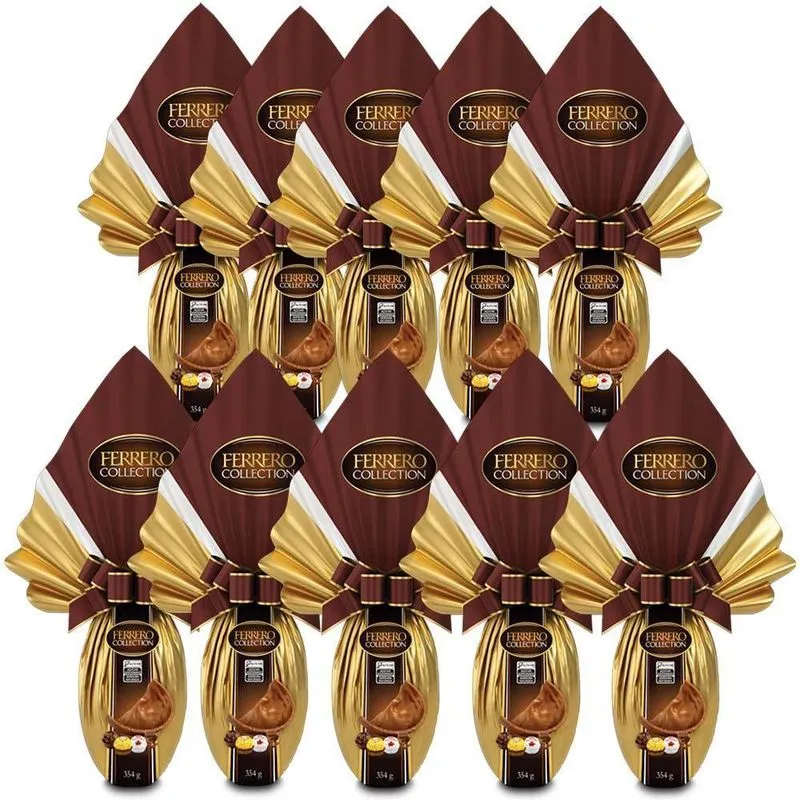Ovo De Páscoa Ferrero Rocher Collection Kit 10 Unidades 354g