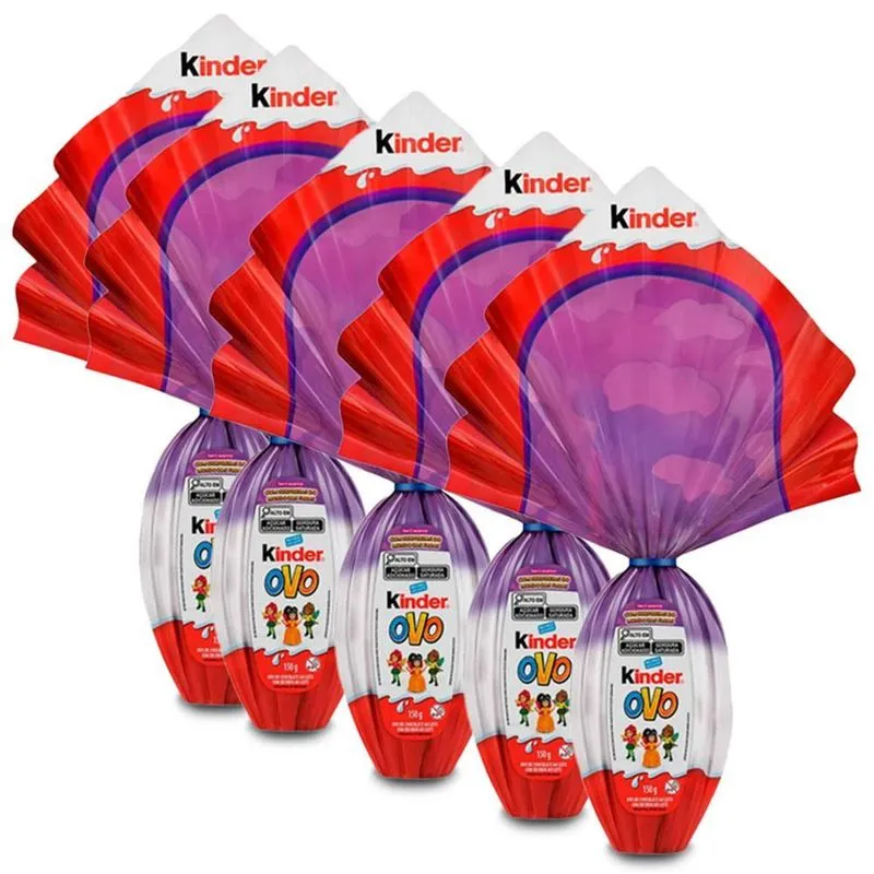 Ovo de Páscoa Kinder Mundo das Fadas Kit 5 Unidades de 150g