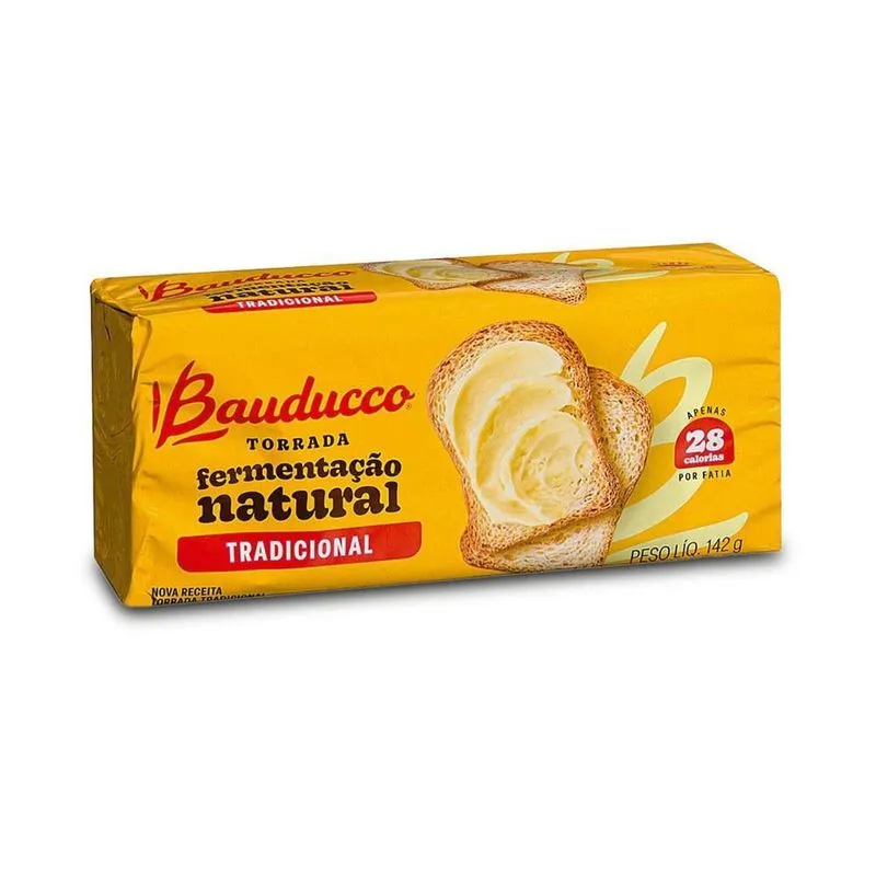 Torrada Tradicional Bauducco Kit 3 Pacotes De 142g