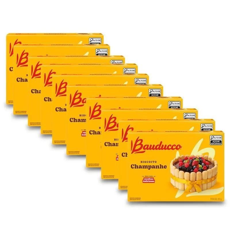 Biscoito Bauducco Champanhe Kit 10 Pacotes De 150g