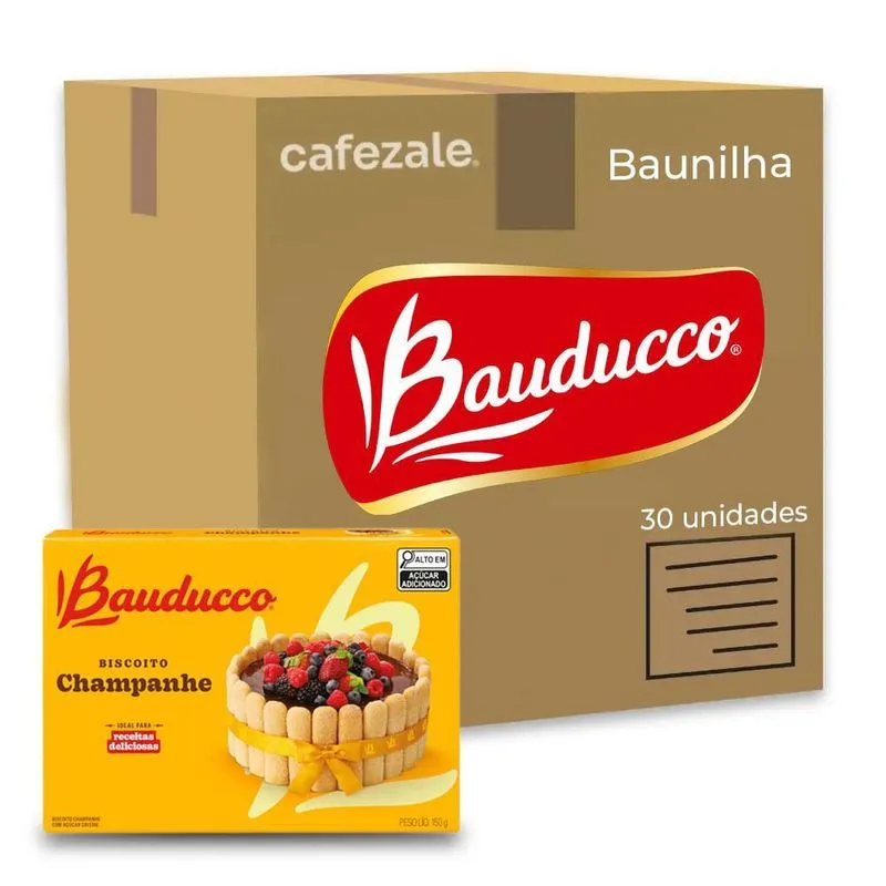 Biscoito Bauducco Champanhe Kit 30 Pacotes De 150g