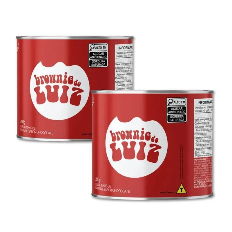 Brownie Do Luiz Lata Casquinhas Clássico Kit 2 Latas De 200g