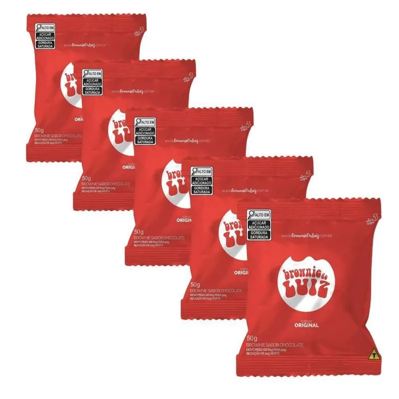 Brownie Do Luiz Clássico Kit 5 Latas De 50g