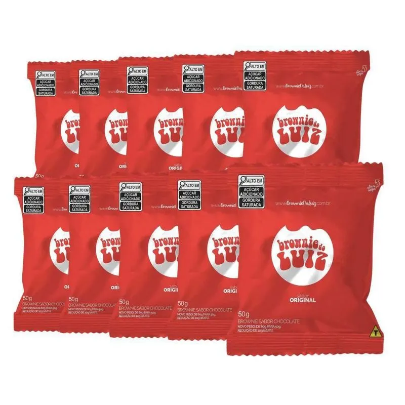 Brownie Do Luiz Clássico Kit 10 Latas De 50g