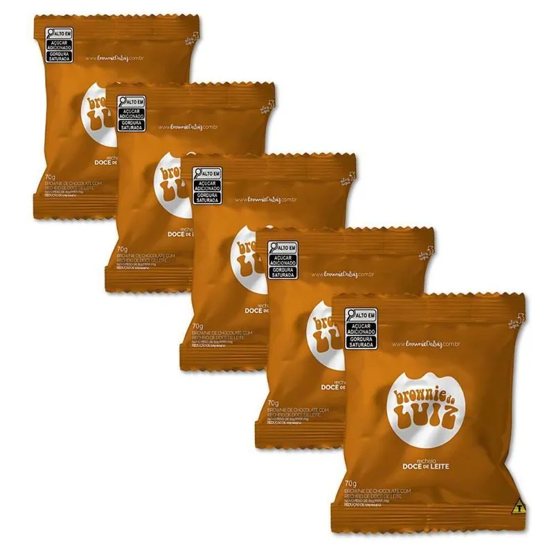 Brownie Do Luiz Doce De Leite Kit 5 Embalagens De 70g