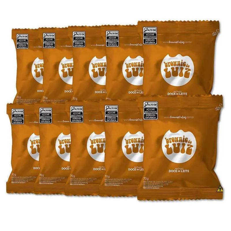 Brownie Do Luiz Doce De Leite Kit 10 Embalagens De 70g
