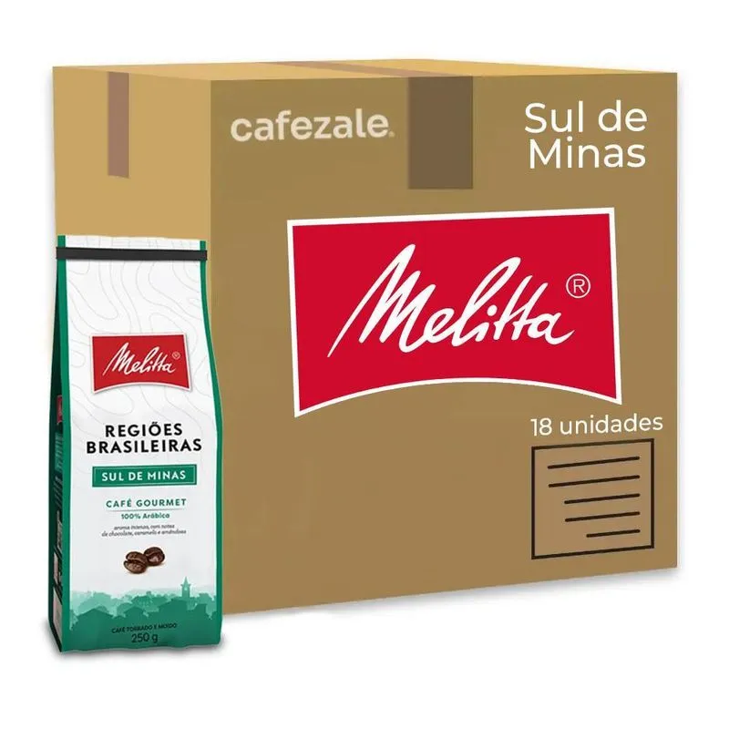 Café Melitta Sul De Minas Kit 18 Pacotes De 250g