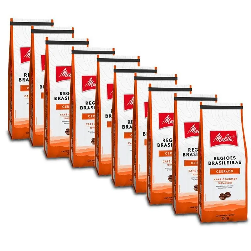 Café Melitta Regiões Brasileiras Cerrado Kit 10 Pacotes 250g