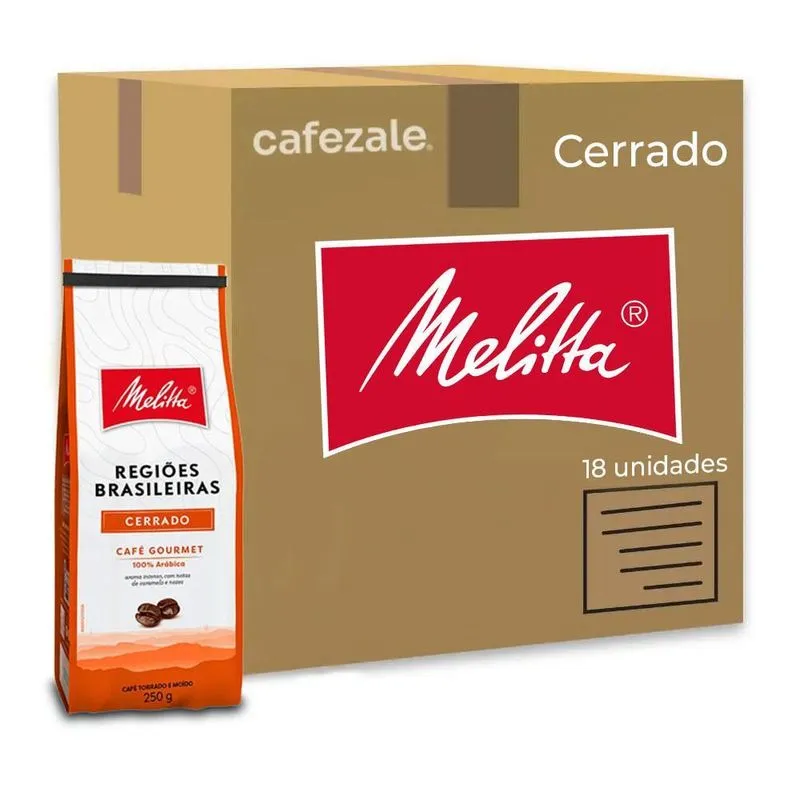 Café Melitta Regiões Brasileiras Cerrado Kit 18 Pacotes 250g