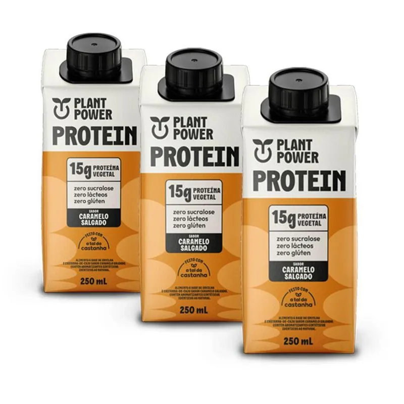 Bebida Vegana Sabor Chocolate Plant Power Kit 3 Unid 250ml