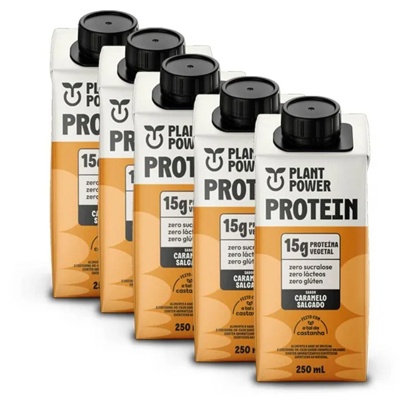 Bebida Vegana Sabor Chocolate Plant Power Kit 5 Unid 250ml