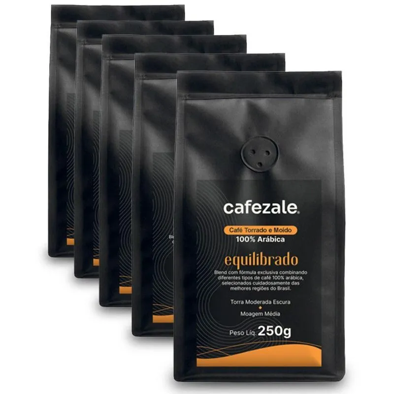 Café Cafezale Equilibrado Moído Kit 5 Pacotes De 250g