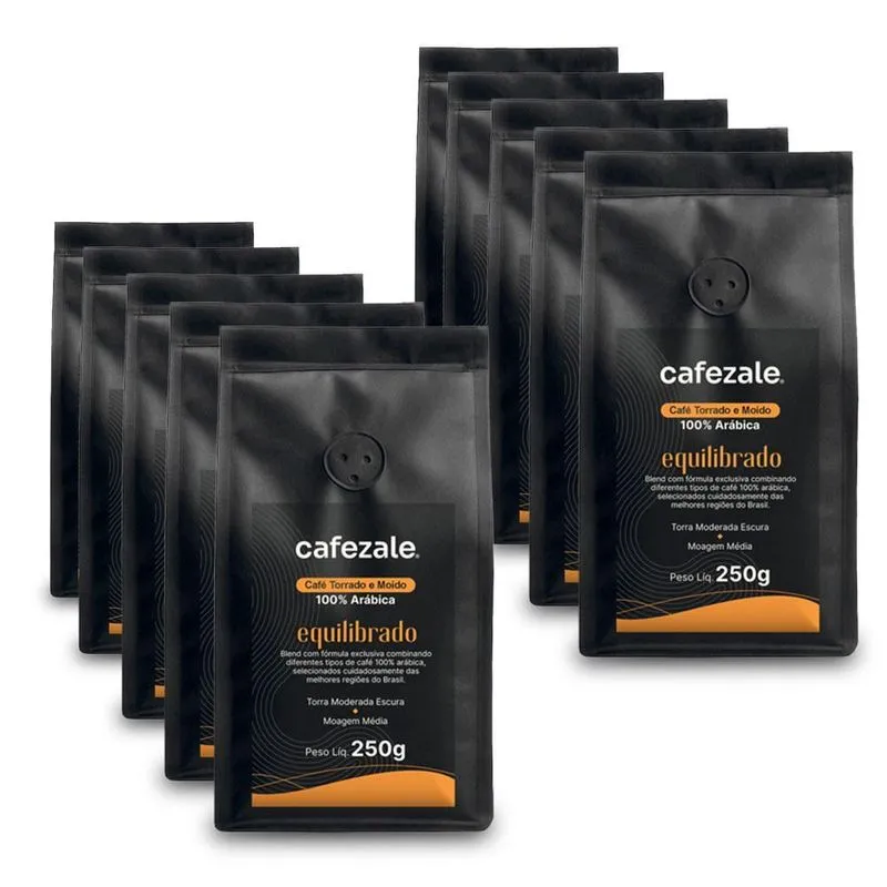 Café Cafezale Equilibrado Moído Kit 10 Pacotes De 250g