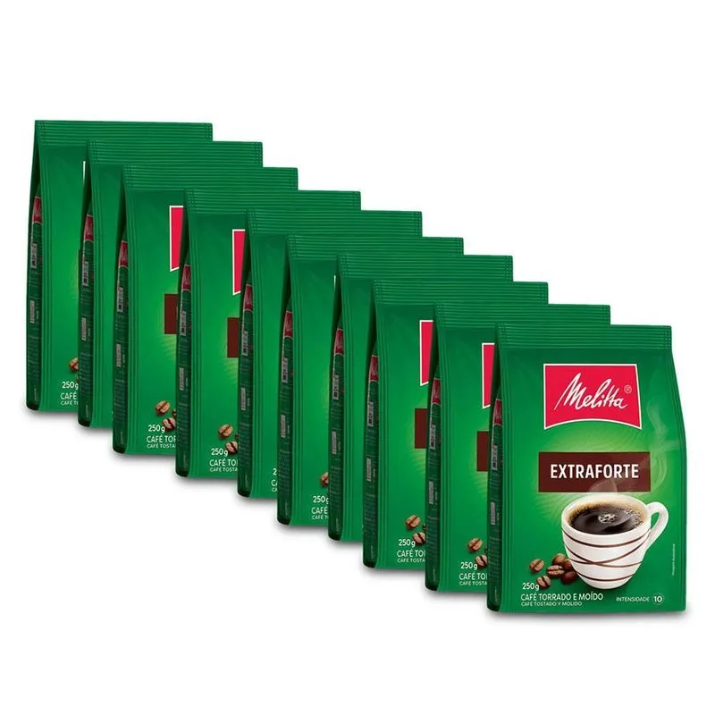 Café Moído Extra Forte Melitta Kit 10 Pacotes 250g