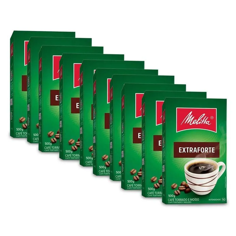 Café Moído Melitta Extra Forte A Vácuo Kit 10 Pacotes 500g