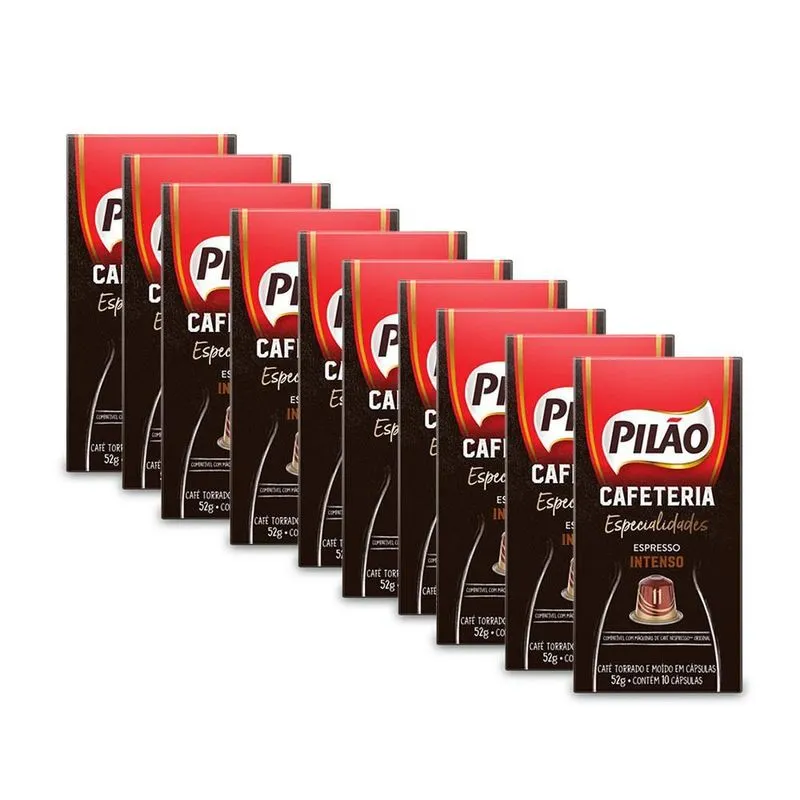 100 Cápsulas Café Pilão Nespresso Intenso Especialidades
