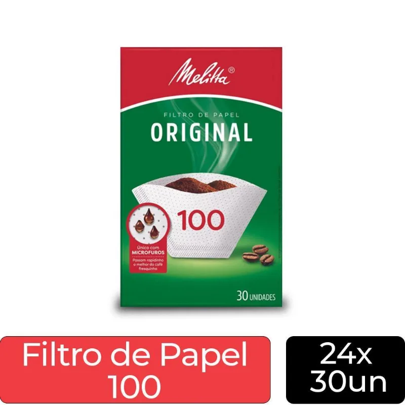 Filtro De Papel Melitta 100 Kit 24 Pacotes Com 30 Unid
