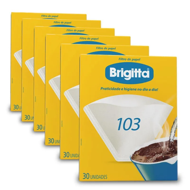 Filtro De Papel Brigitta 102 Kit 6 Pacotes Com 30 Unidades