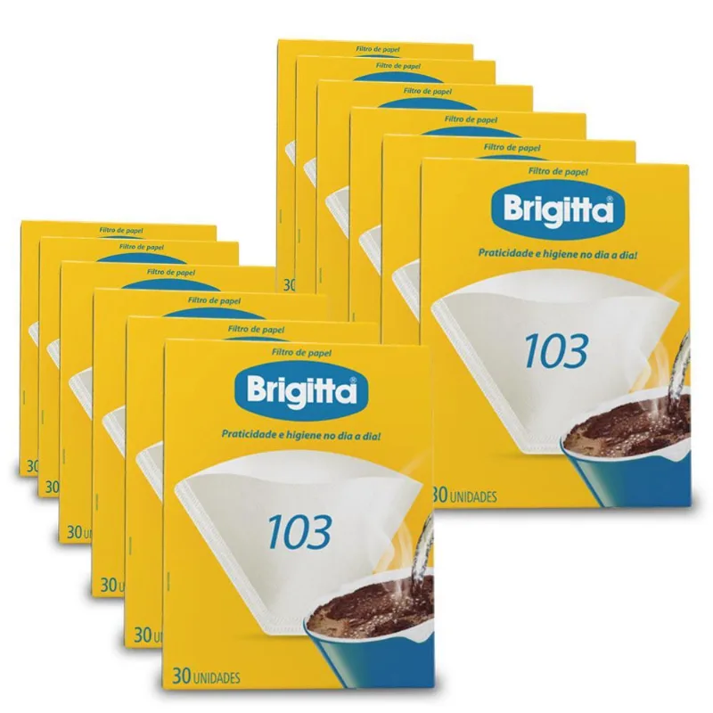 Filtro De Papel Brigitta 102 Kit 12 Pacotes Com 30 Unidades
