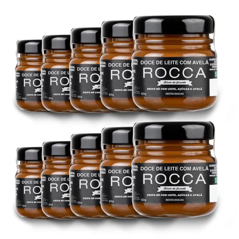 Doce De Leite Rocca Com Avelã Kit 10 Caixas