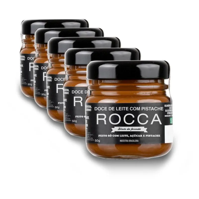 Doce De Leite Rocca Com Pistache Kit 5 Caixas