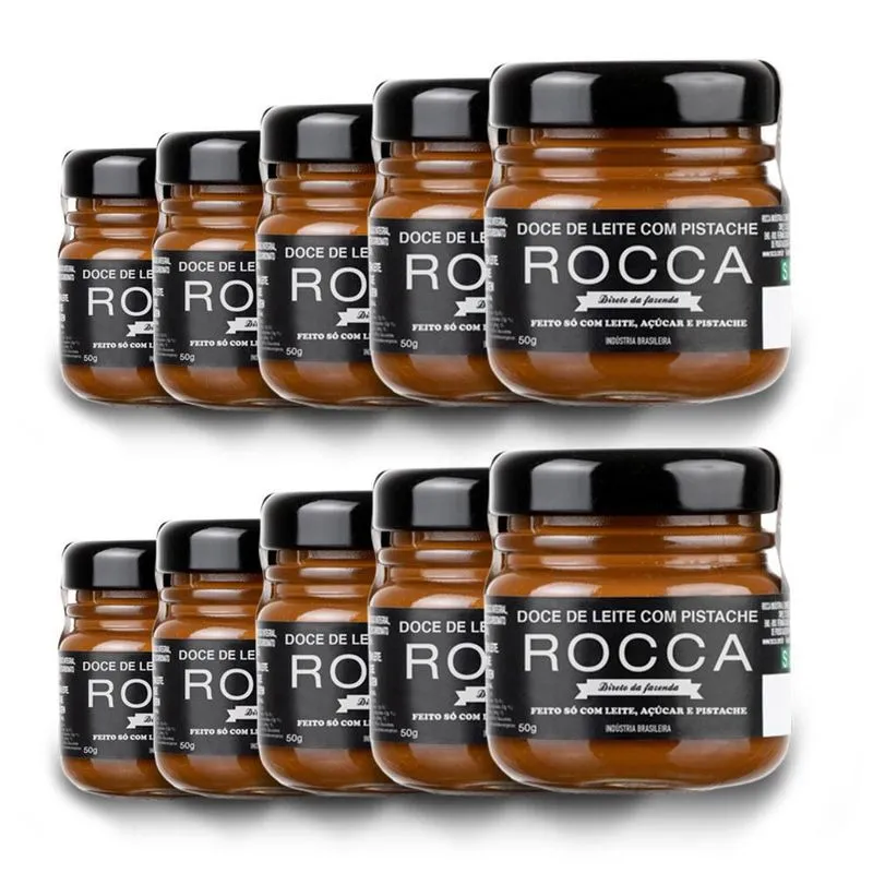 Doce De Leite Rocca Com Pistache Kit 10 Caixas