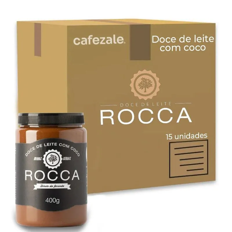 Doce De Leite Rocca Com Coco 400g Kit 15 Unidades