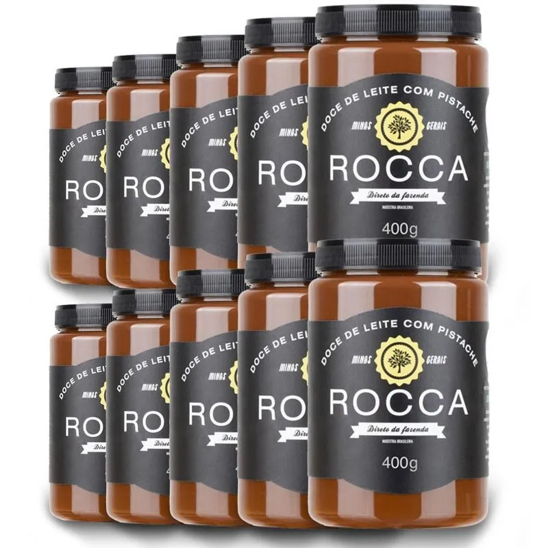 Doce De Leite Rocca Com Pistache 400g Kit 10 Unidades