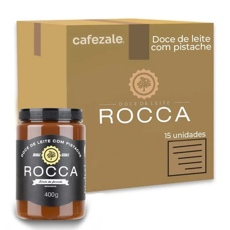 Doce De Leite Rocca Com Pistache 400g Kit 15 Unidades