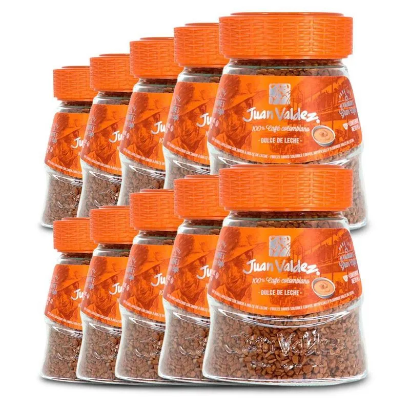 Café Solúvel Juan Valdez Doce De Leite Kit 10 Potes De 95g