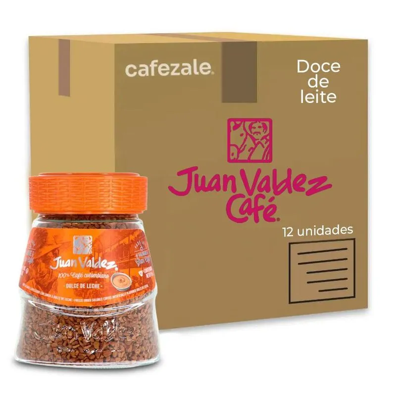 Café Solúvel Juan Valdez Doce De Leite Kit 12 Potes De 95g