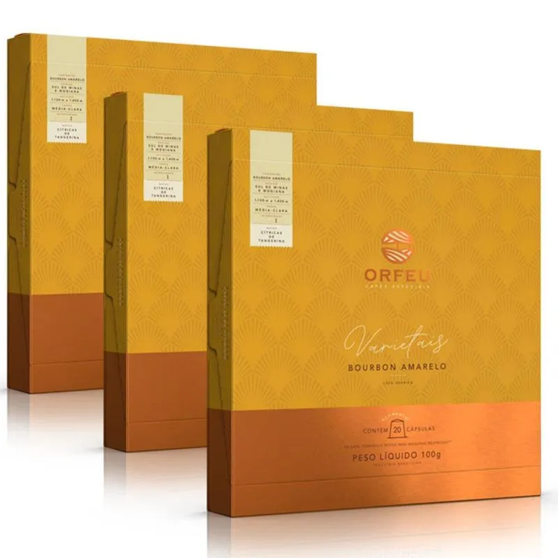 60 Cápsulas Café Orfeu Nespresso Bourbon Amarelo