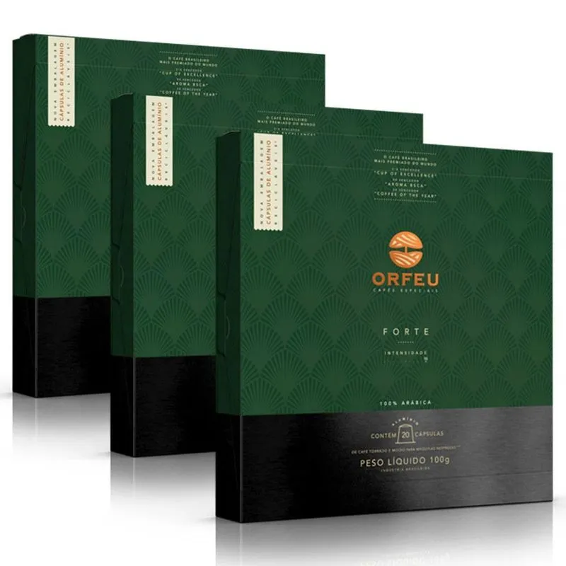 60 Cápsulas Café Orfeu Nespresso Forte - Intensidade 10
