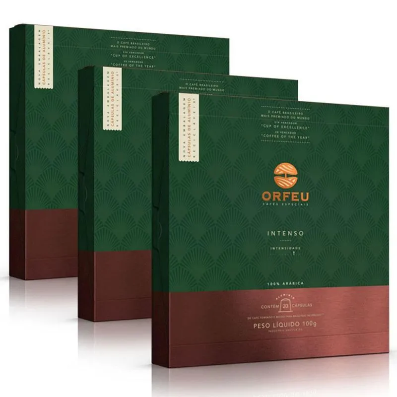 60 Cápsulas Café Orfeu Nespresso Intenso - Intensidade 8