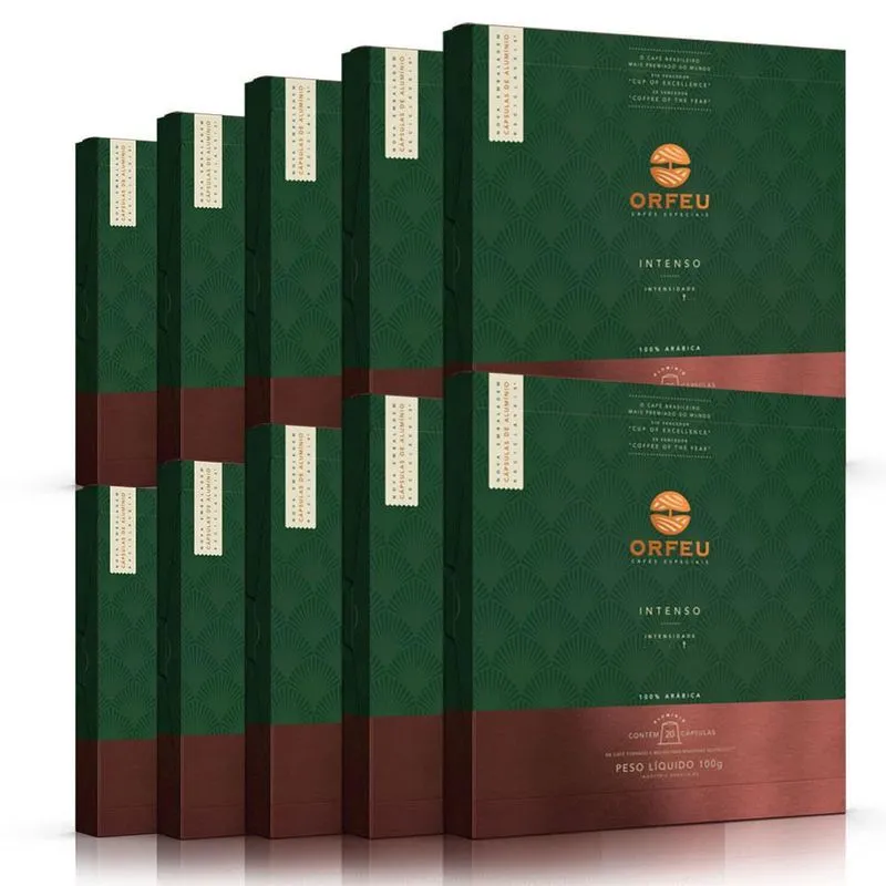 200 Cápsulas Café Orfeu Nespresso Intenso - Intensidade 8