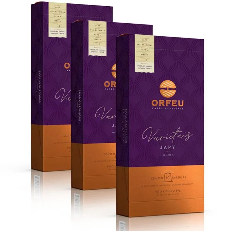 30 Cápsulas Café Orfeu Nespresso Microlote Japy