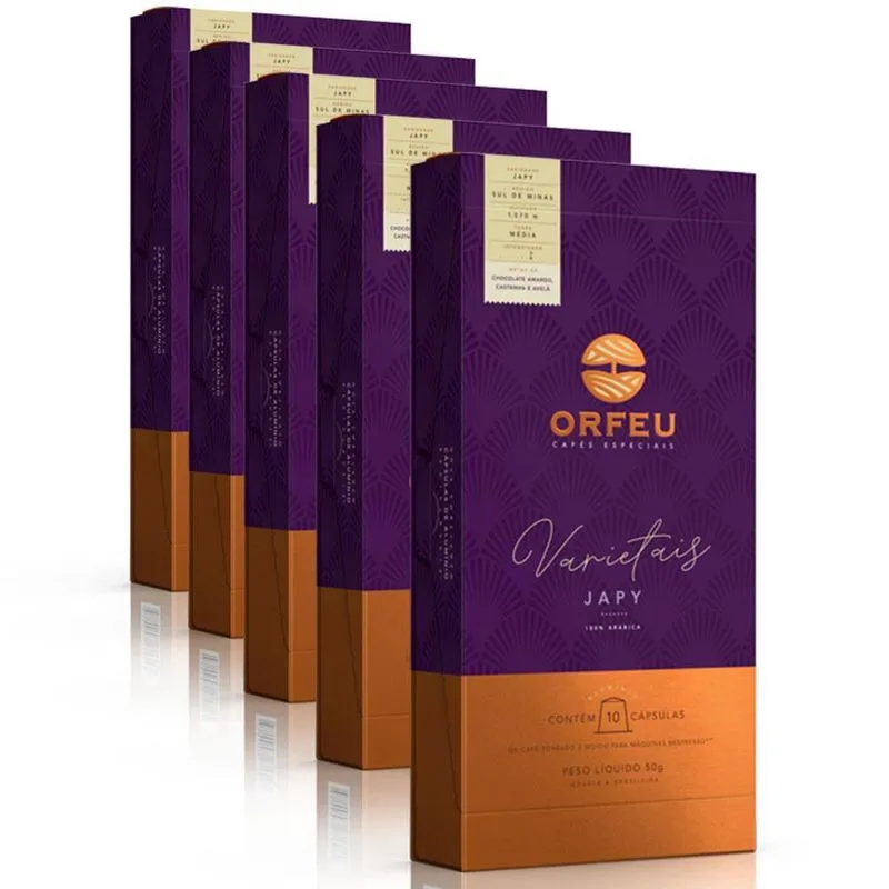 50 Cápsulas Café Orfeu Nespresso Microlote Japy
