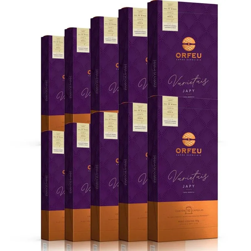 100 Cápsulas Café Orfeu Nespresso Microlote Japy