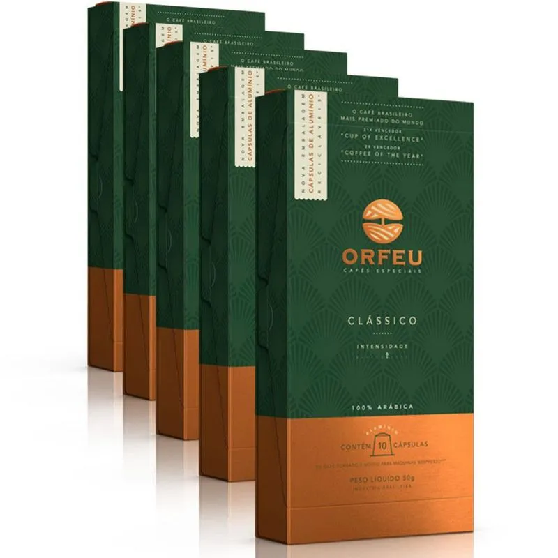 50 Cápsulas Café Orfeu Nespresso Clássico - Intensidade 6