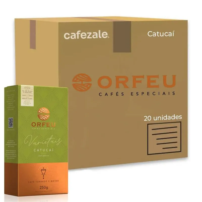 Café Moído Premium Orfeu Catucaí Kit 20 Pacotes De 250g