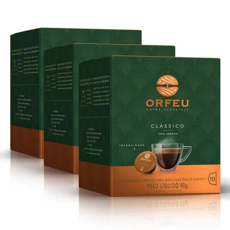 30 Cápsulas Dolce Gusto Café Premium Orfeu Clássico