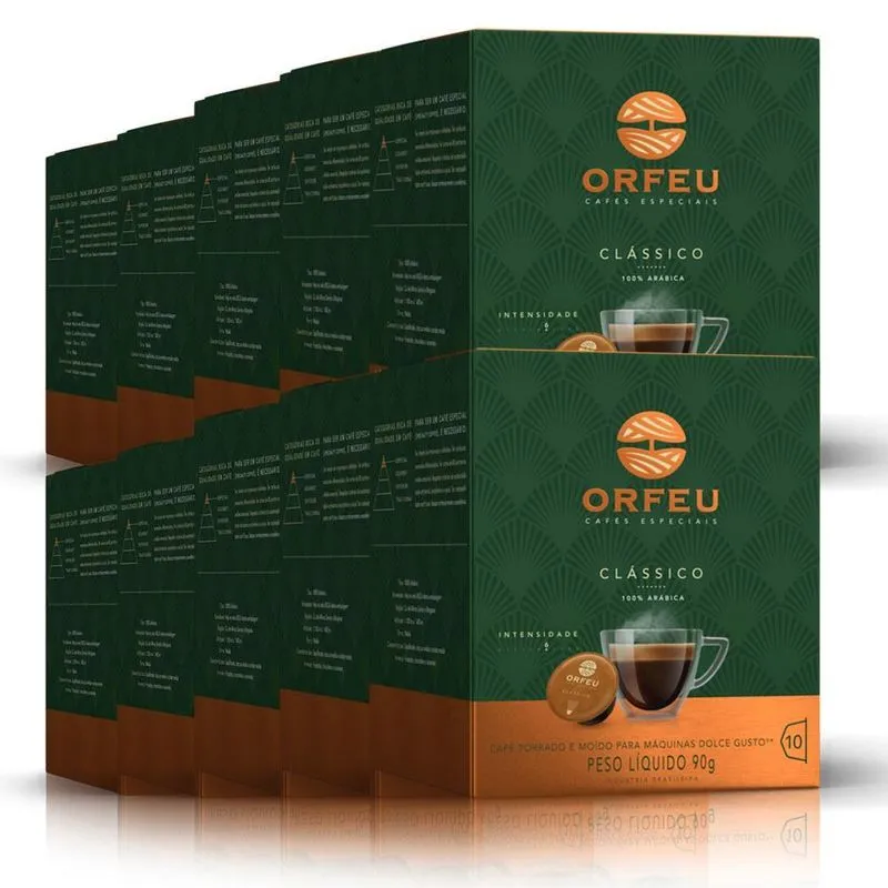 100 Cápsulas Dolce Gusto Café Premium Orfeu Clássico