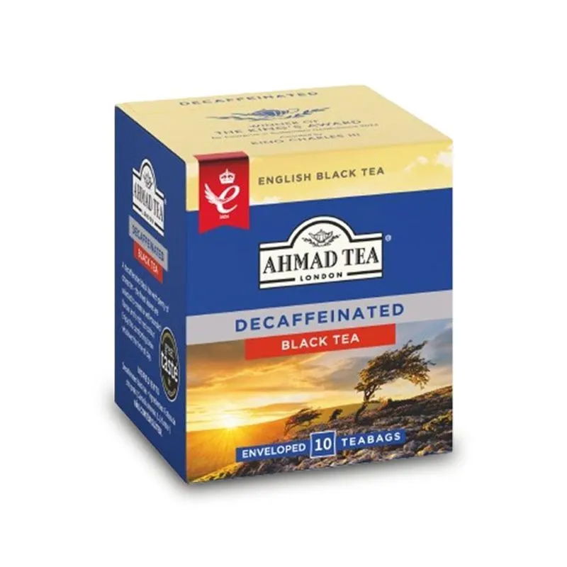 Chá Preto Descafeinado Ahmad Tea Caixa Com 10 Sachês