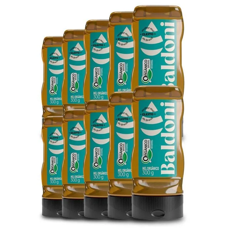 Mel Orgânico Baldoni Kit 10 Bisnagas De 300g