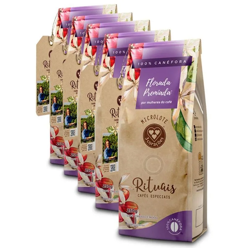 Café Moído Florada Premiada Três Corações Kit 5 Pacotes 250g
