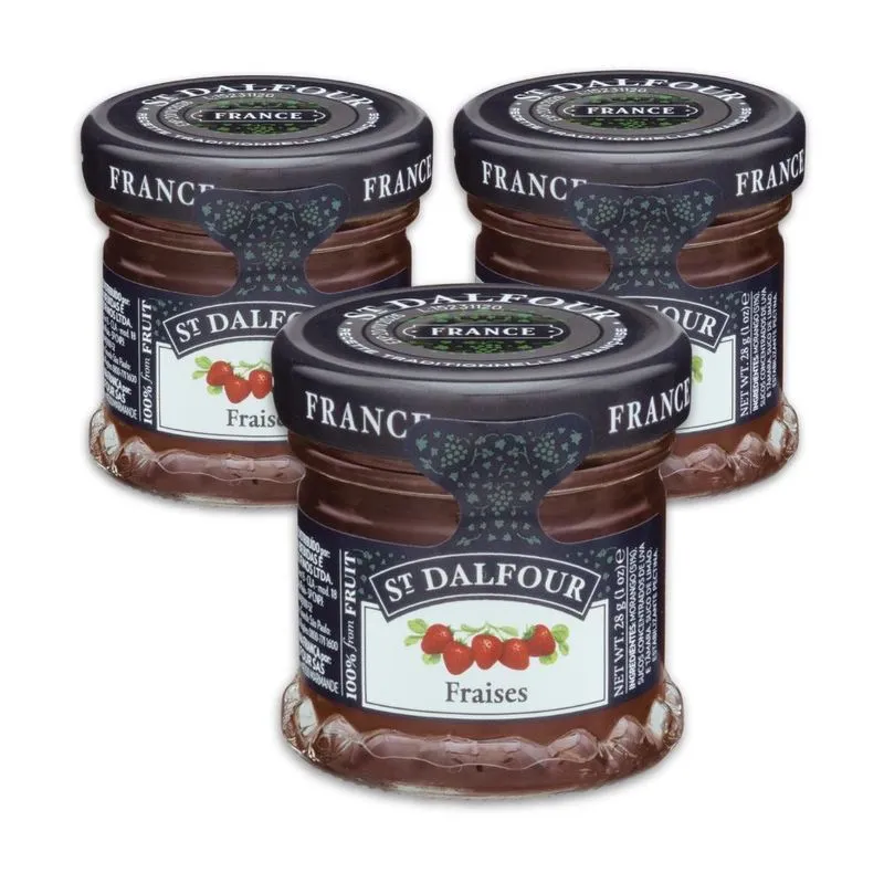 Geleia Francesa St. Dalfour Fraises Morango Kit 3un 28g