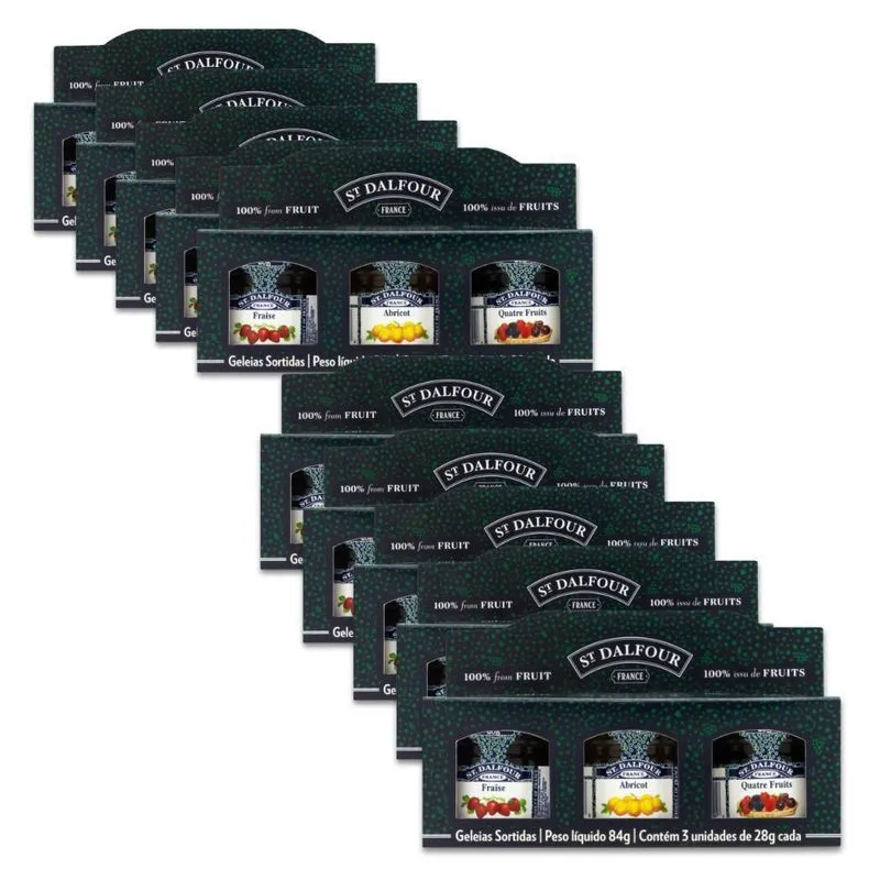 Geleia Francesa St. Dalfour Kit 10 Packs Sortidos 84g-30x28g