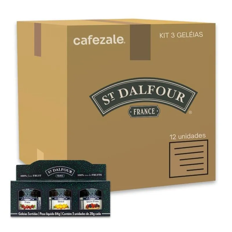 Geleia Francesa St. Dalfour Kit 12 Packs Sortidos 84g-36x28g