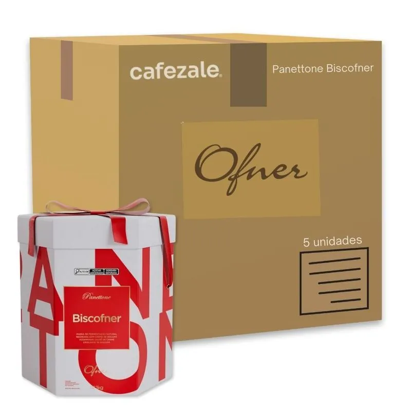 Panettone Ofner Biscofner Kit 5 Unidades 1kg