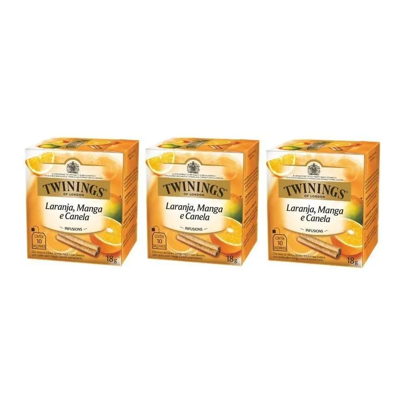 30 Sachês, Chá Twinings, Laranja Manga E Canela